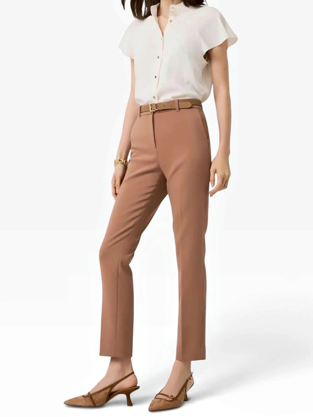 White House Black Market Slim Ankle Pants in Hazelwood Size 12L Like New